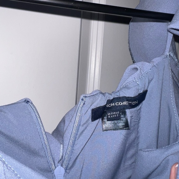 French Connection Blue Ruffle Mini Dress - Picture 3 of 6